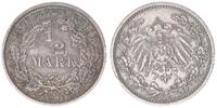 Kaiserreich Deutschland 1/2 Mark Deutsches Kaiserreich, 1/2 Mark Silber 1907 F -
