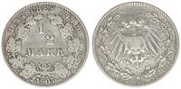 Kaiserreich Deutschland 1/2 Mark 1/2 Mark Silber 1907 J -