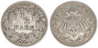 Kaiserreich Deutschland 1/2 Mark 1/2 Mark Silber 1907 J -