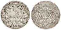 Kaiserreich Deutschland 1/2 Mark 1/2 Mark Silber 1907 J -