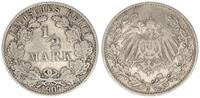 Kaiserreich Deutschland 1/2 Mark 1/2 Mark Silber 1907 J -
