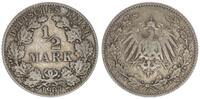 Kaiserreich Deutschland 1/2 Mark 1/2 Mark Silber 1907 J -