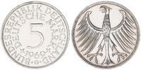 Deutschland 5 DM Fehlprägung 5 DM Silber Kursmünze 1969 G Fehlprägung,Stempelriss -