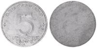 DDR 5 Pfennig DDR 5 Pfennig einseitiger Abschlag der Wertseite -