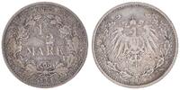 Deutsches Kaiserreich 1/2 Mark Deutsches Kaiserreich 1/2 Mark 1908 G -