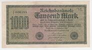 Deutschland 1000 Mark 1000 Mark Reichsbanknote von 1922 -
