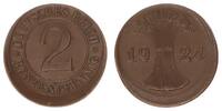 Deutschland / Weimar 2 Pfennig Weimar 2 Renten Pfennig 1924 A Fehlprägung: 10% dezentriert -