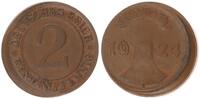 Deutschland / Weimar 2 Pfennig Weimar 2 Renten Pfennig 1924 D Fehlprägung: 10% dezentriert -