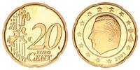 Belgien 20 Cent Belgien 20 Cent Kursmünze 2001 PP Selten, Kleinstauflage !!! -
