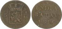 Nebengebiete / Niederlande 1 Duit, 5 1/16 Gulden Niederländisch Indien Batavia -