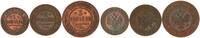 Russland - Zarenreich Lot: 1, 2 und 3 Kopeken Zarenreich Russland 1, 2, 3 Kopeken Lot 1908-1914 Nikolaus II (1894-1917) -
