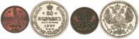 Russland - Zarenreich Lot: 1/2 und 20 Kopeken Zarenreich Russland 1/2 Kopeke und 20 Kopeken - Nikolaus II (1894-1917) -