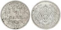 Deutsches Kaiserreich 1/2 Mark 1/2 Mark Silber - 1911 F Deutsches Kaiserreich ss-vz -