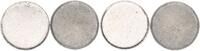 Bundesrepublik Deutschland Lot 2x1 DM Rohling mit Randschrift BRD, Fehlprägung:Lot 2x 1 DM Rohling mit alter und neuer Randschrift -