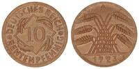 Deutschland / Weimar 10 Rentenpfennig Probe-Kupfer Probe 10 Pfennig 1923 A Kupferabschlag auf 2 Pfennig-Ronde -