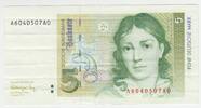 Deutschland - BRD 5 DM - 5 Deutsche Mark 5 DM Banknote 1991 Deutsche Bundesbank -