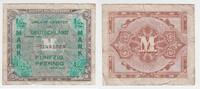 Deutschland... alliierte Militärbehörde 1/2 Mark 1/2 Mark-Banknote der alliierten Militärbehörde, Serie 1944, UDSSR Druck -