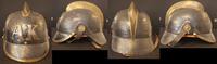 Deutschland Feuerwehrhelm alter Feuerwehrhelm mit Messingkamm AK -