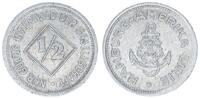 Deutschland / Hamburg/China/Kiautschou 1/2 M Schiffsgeld Hamburg-Amerika-Linie Aluminium-Marke zu 1/2 M -