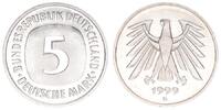 Deutschland / Bundesrepublik 5 Mark 5 DM Kursmünze 1999 G TOP-Erhaltung ! Seltenes Jahr. prägefrisch-stempelglanz -