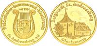 Bergbau St. Andreasberg Medaille Bronze vergoldet Medaille Waldarbeiter-Instrumental-Musikverein / Glockenturm St. Andreasberg -