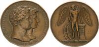 Preußen Bronzemedaille Bronzemed. auf die Vermählung des Kronprinzen Friedrich Wilhelm mit Elisabeth Lu -