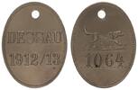 deutschland / Dessau Hundemarke Hundemarke von Dessau 1912/13 Nr. 1064 eingepunzt -