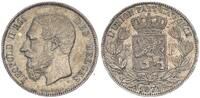Belgien 5 Franc, 5 Franken Belgien 5 Franc 1871 - König Leopold II. -