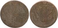 Russland 5 Kopeken Russland 5 Kopeken 1769 E.M, 9 nachgeschnitten aus anderer Zahl -