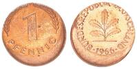 Deutschland 1 Pfennig 20 % dezentriert BRD 1 Pfennig 1966 Fehlprägung: 20% dezentriert -