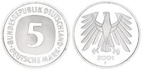 Deutschland / Bundesrepublik 5 Mark 5 DM Kursmünze 2001F TOP-Erhaltung - Seltenes Jahr Polierte Platte (PP, Proof) -