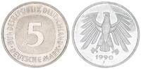 Deutschland / Bundesrepublik 5 Mark 5 DM Kursmünze 1990 F TOP-Erhaltung ! prägefrisch-stempelglanz -