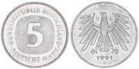 Deutschland / Bundesrepublik 5 Mark 5 DM Kursmünze 1991 G TOP-Erhaltung ! prägefrisch-stempelglanz -