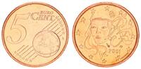 Frankreich 5 Cent Frankreich 5 Cent Kursmünze 2001 prägefrisch -