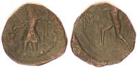 Indien, Baktrien AE-Tetradrachme Kanishka I. Kushan, Baktrien Indoskyten, Kanishka I., Kapisha -