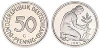 Deutschland / Bundesrepublik 50 Pfennig 50 Pf. Kursmünze 1995 G TOP-Erhaltung-Seltenes Jahr Polierte Platte (PP, Proof) -