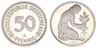 Deutschland / Bundesrepublik 50 Pfennig 50 Pf. Kursmünze 1995 A TOP-Erhaltung-Seltenes Jahr Polierte Platte (PP, Proof) -