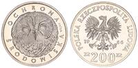 Polen 200 Zloty Polen 200 Zloty 1986 Polierte Platte Cu-Ni Probe - PROBA, Eule RR! -