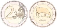 Lettland 2 Euro Lettland 2 € 2016, Erstabschlag, PP-ähnlich -