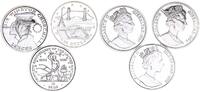 Gibraltar/Isle of Man 2 x 14 Ecu, 1 x 15 Ecu Lot Gibraltar/Isle of Man 2 x 14 Ecu, 1 x 15 Ecu Elisabeth II. -