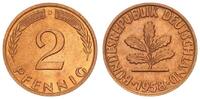 Deutschland 2 Pfennig BRD 2 Pfennig 1958 D -