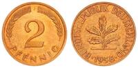 Deutschland 2 Pfennig BRD 2 Pfennig 1958 J -