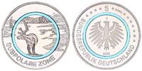 Bundesrepublik Deutschland - BRD 5 Euro 5 Euro 2020 F Subpolare Zone blau - Hirsch und Adler -