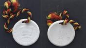 Deutschland - Halle, Saale Porzellanmedaille Medaille zu den zentralen Spartakiaden in Halle, Meissner Porzellan -