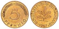Deutschland - BRD 5 Pfennig BRD 5 Pfennig 1967 D -