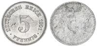 Deutschland / Kaiserreich 5 Pfennig Fehlprägung,dünner Schrötling Fehlprägung: 5 Pfennig 1901 J.12 auf viel zu dünnem Schrötling 1,2g -