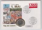 Deutschland / DDR 10 Mark 1.Mai in Numisbrief 10 Mark 1990 10 Mark 1.Mai in Numisbrief, st-prägefrisch -