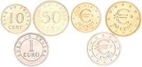 Spanien 10, 50 Cent, 1€ Eurovorläufer -
