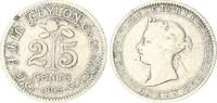 Ceylon 25 Cents Königin Victoria -