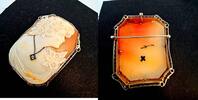 333 Gold Gemme Brosche & Anhänger, mit Diamant -